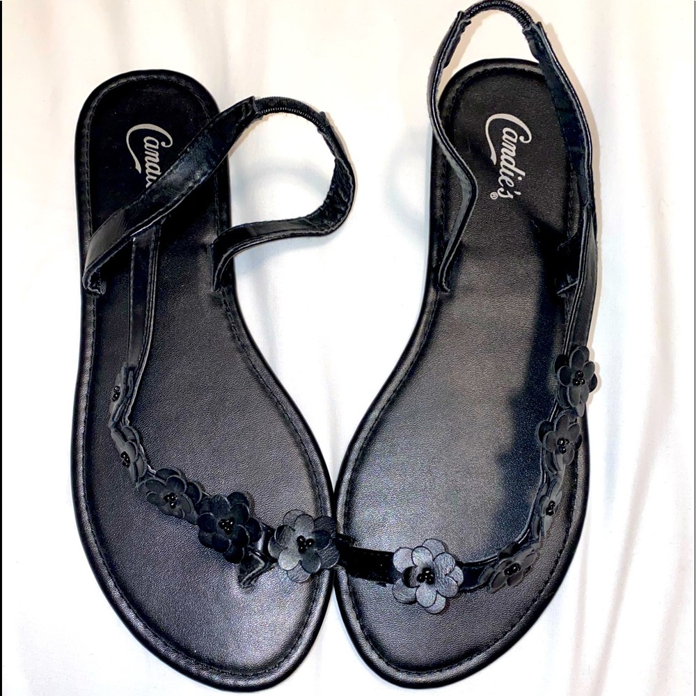 New Black Candies floral Sandals